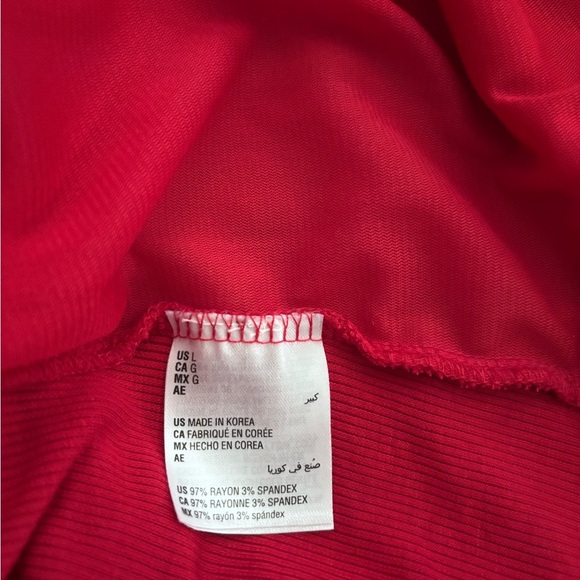 INC International Concepts Vibrant Red Long Sleeve Top - Picture 3 of 3